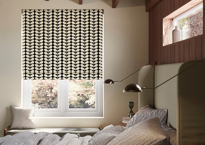 Orla Kiely Solid Stem, Black - Twist&Fit Roman Blind - Image 3